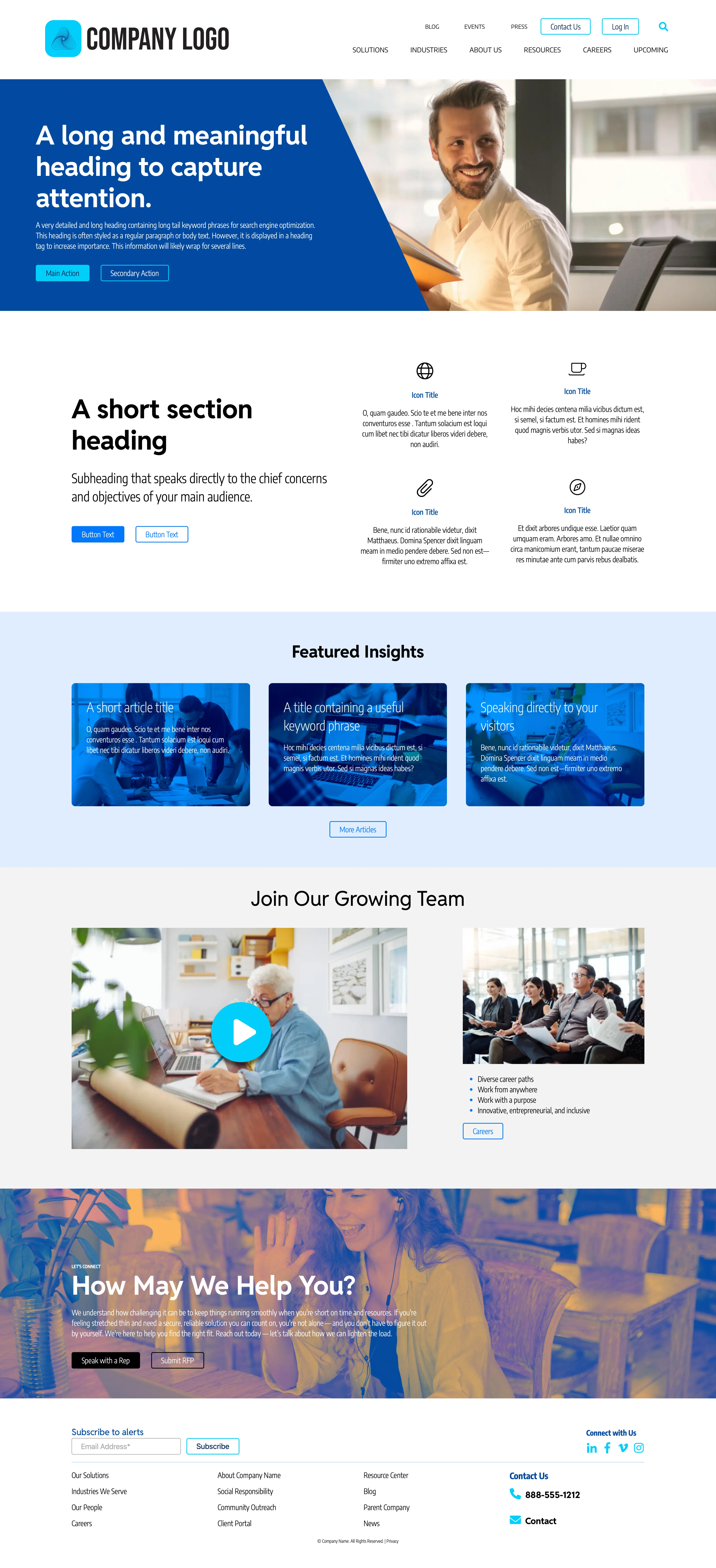 homepage design - first option.
